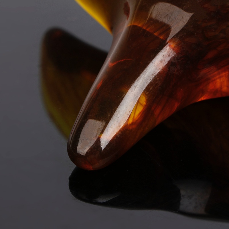 Youyo Dụng Cụ Sáp Mát Xa Chân Bằng Nhựa Resin Màu Hổ Phách Hình Tam Giác