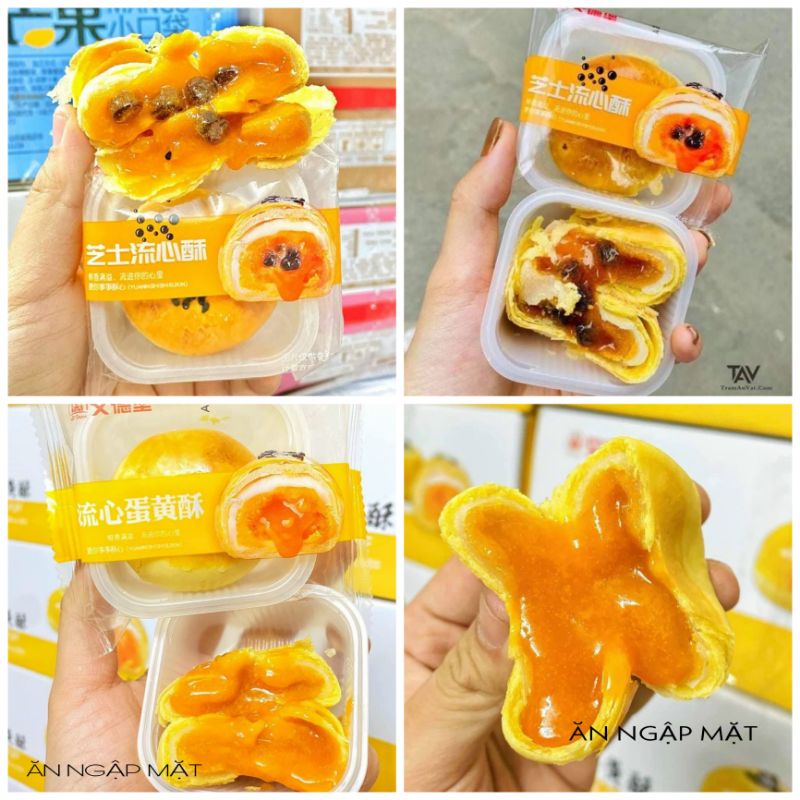 Bánh Trứng Chảy Ngàn Lớp nhân trứng muối tan chảy (Free Ship)