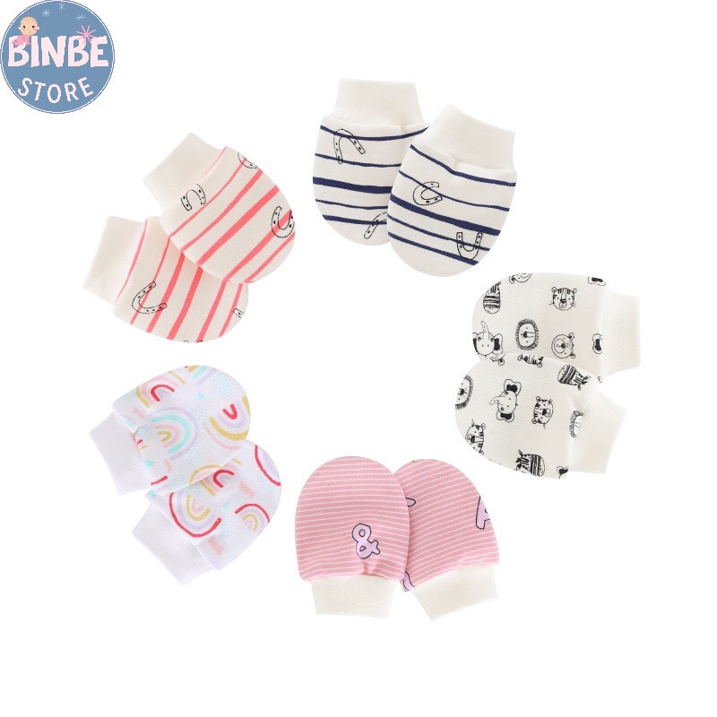 Mũ cho bé sơ sinh, set mũ bao chân tay cho bé trai bé gái từ 0-1 tháng tuổi Binbestore