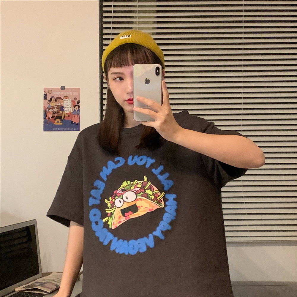 NRVP Áo thun tay ngắn dáng rộng kiểu dáng thời trang dành cho nữ 2021