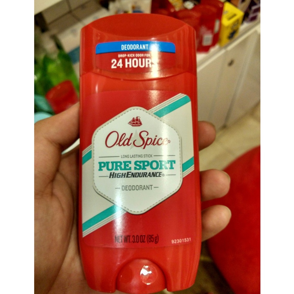 Lăn Khử Mùi Old Spice Pure Sport High Endurance 85g, Lăn Sáp Khử Mùi Cơ Thể Chính Hãng Mỹ Lưu Hương Thơm Suốt 24h