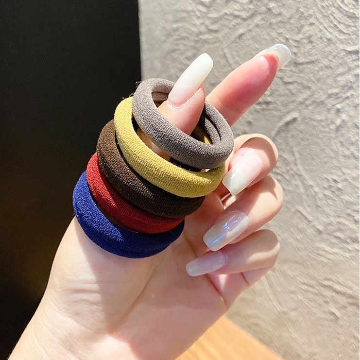 Dây cột tóc co giãn bằng cao su nhiều màu sắc thời trang đơn giản cho nữ
