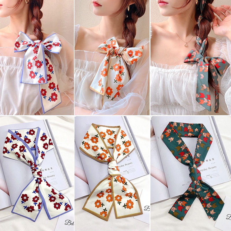 Dây Cột Tóc Ruy Băng Phong Cách Hàn Quốc Cổ Điển Thời Trang Cho Nữ