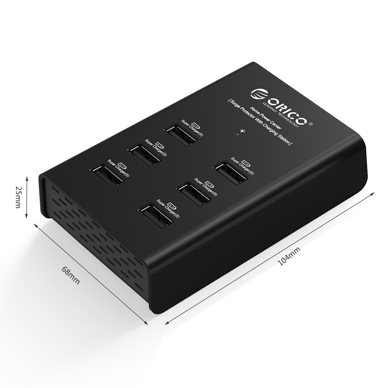 [ORICO] Sạc Nhanh 6 Cổng USB 72W DUB-6P - 6 Cổng 5V 2.4A Out - DUB-6P