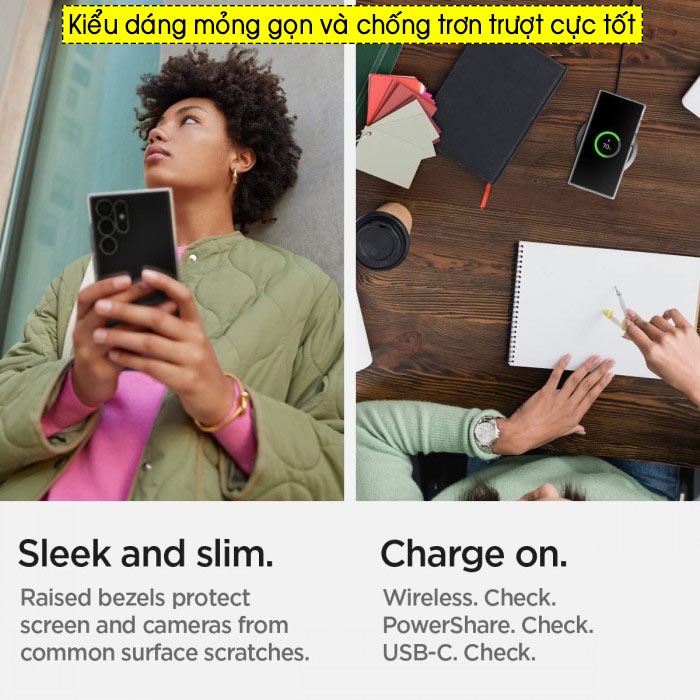 Ốp lưng Samsung Galaxy S22 Ultra / S22 Plus / S22 Spigen Liquid Crytal trong suốt - Hàng Chính Hãng