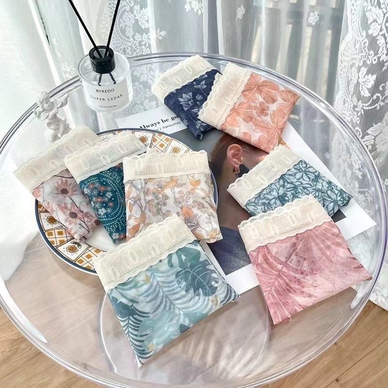 Quần lót nữ cao cấp, lưng cao chất liệu ren tơ tàng hình thoáng khí - 757