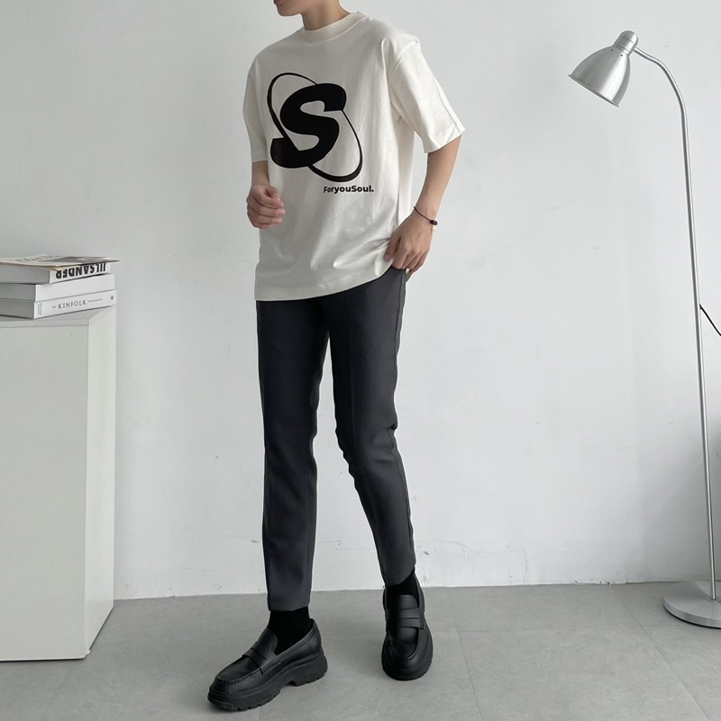 Quần tây xám basic