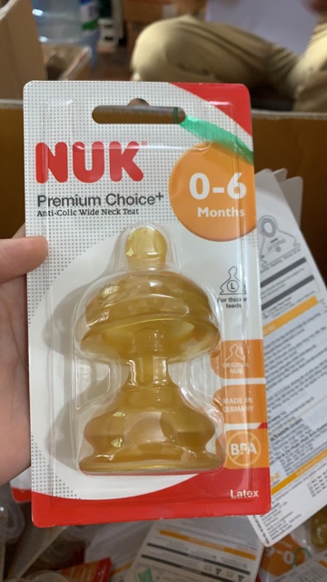 Bộ 2 Núm Ti NUK Premium Choice+ Cao Su siêu mềm