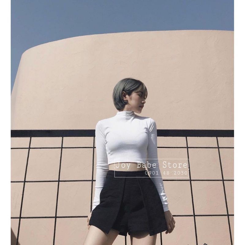 Áo Croptop Cổ Lọ Dài Tay Tuyết's House