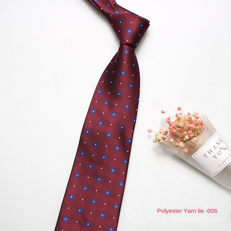Cà vạt 8cm màu đỏ thời trang công sở lịch lãm cho nam giới