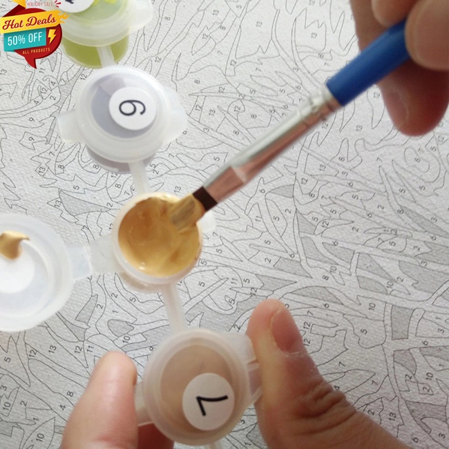 Bộ Tranh Sơn Dầu Phong Cảnh Không Có Khung Diy Trang Trí Nhà Ở / Văn Phòng