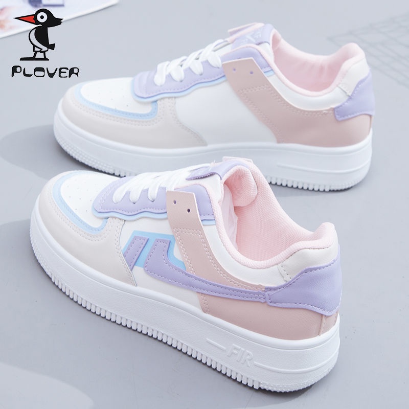 Plover Woodpecker Giày Thể Thao Air Force One Màu Trắng Thời Trang Mùa Xuân Giản Dị Dành Cho Nữ