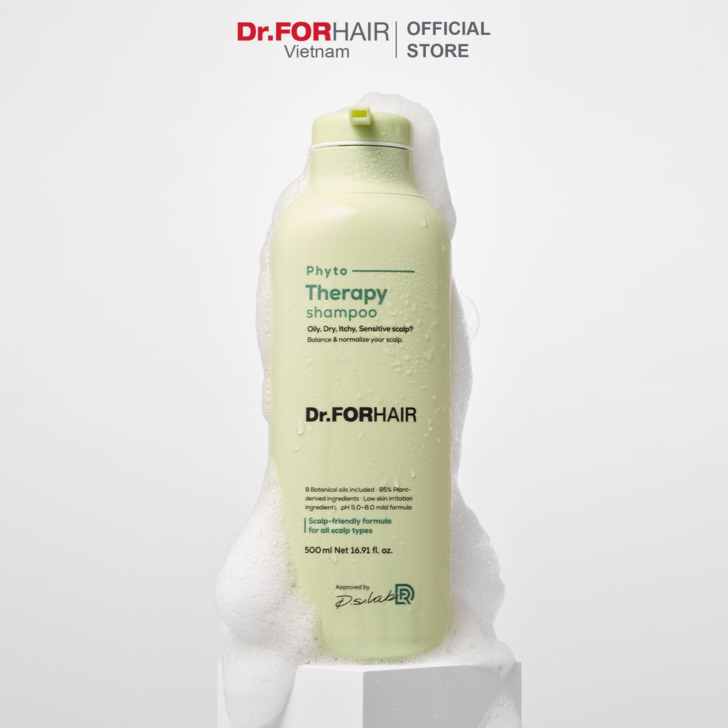 Dầu gội cho da nhạy cảm, dầu gội dưỡng tóc cho da đầu nhạy cảm Dr.FORHAIR Phyto Therapy Shampoo gói 10ml