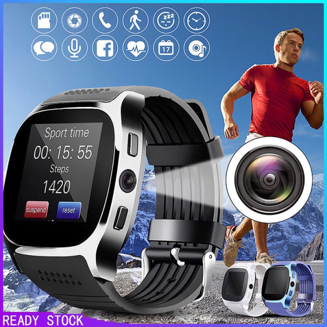 PG【COD】Bluetooth Smart Watch Phone Mate SIM FM Pedometer for Android IOS iPhone Samsung