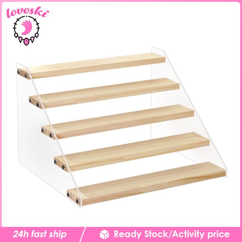 (Hàng Mới Về) Kệ Gỗ Acrylic 5 Tầng Trưng Bày Kính Mắt Giá Đỡ