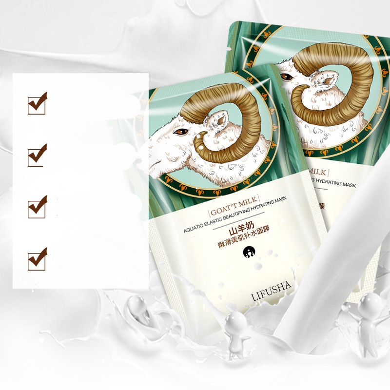 Mặt nạ tinh chất sữa dê dưỡng ẩm và làm trắng da hiệu quả