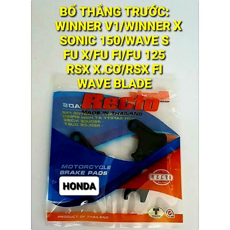 BỐ THẮNG TRƯỚC HONDA WINNER V1/WINNER X/SONIC 150/WAVE S110/FU X/FU 125/FU NEO/RSX X.C/RSX FI/WAVE BLADE