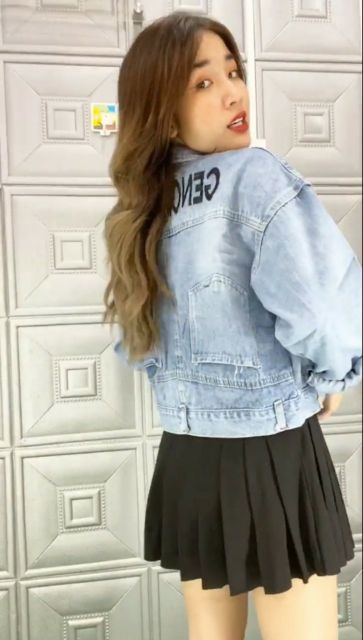 (sỉ) Áo khoác jeans nữ thời trang cao cấp form 58kg mẫu Genoration-Polorom giá rẻ