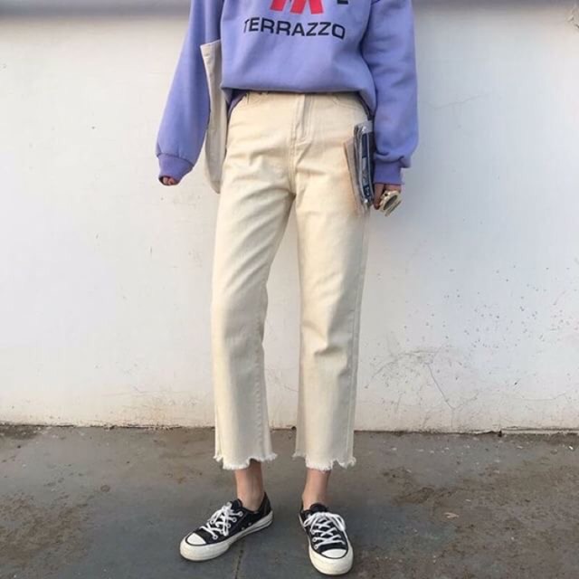 Quần ulzzang rách sẵn size M L