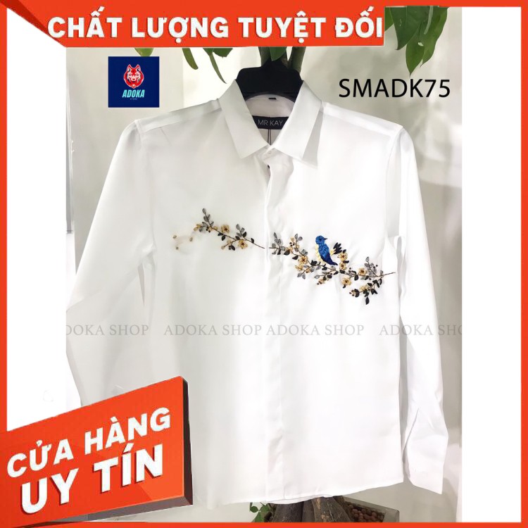 [Mã ADOKA118 giảm 10k đơn 100k ]Áo Sơ Mi Nam Nữ Đồ Đôi Dài Tay DOKA STORE In Họa Tiết Nhỏ  D6 Đợt 1