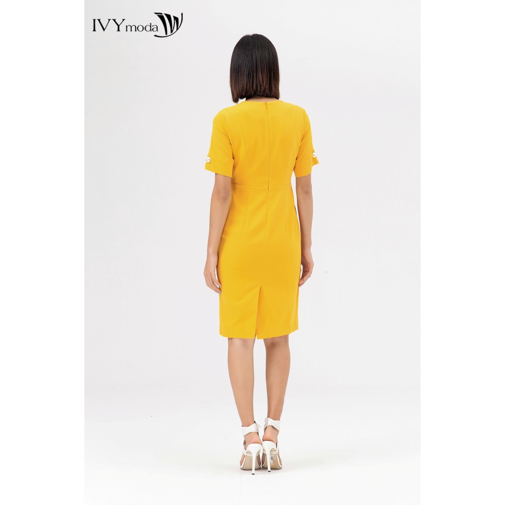 Đầm 2 lớp cổ chữ V IVY moda MS 48M5462