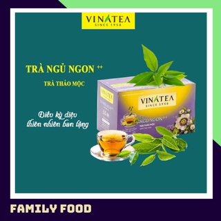 Trà vinatea ngủ ngon túi lọc hộp 40g, trà ngủ ngon: chứa hoa cúc, cam thảo lá sen giải độc gan giảm mỡ bụng