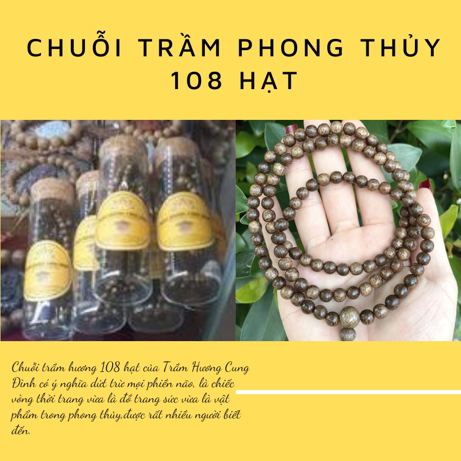 Vòng tay 108 hạt trầm hương, vòng tay phong thủy 108, giá rẻ xưởng sản xuất 100% thiên nhiên, mang lại may mắn tài lộc