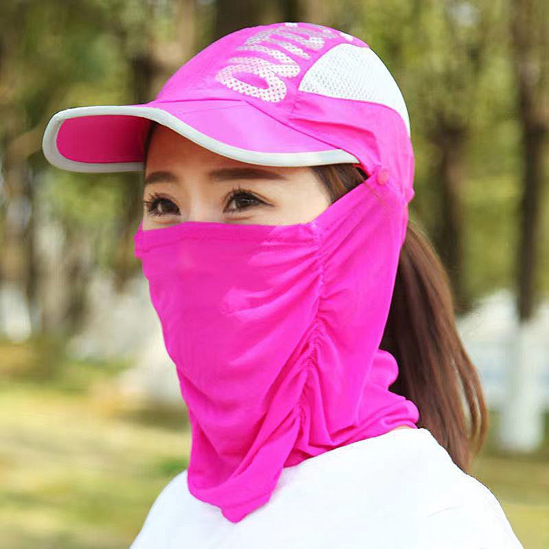 Nón Lưỡi Trai Có Mặt Nạ Chống Nắng Nhanh Khô Thoáng Khí Cho Nam Nữ