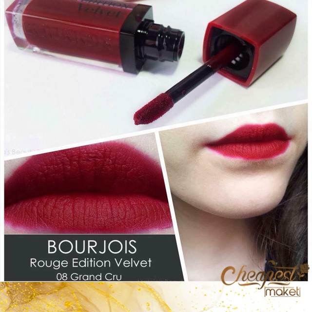 [Chính Hãng 100%] Son Kem Bourjois Rouge Edition Velvet màu số 01, 08, 19, 33