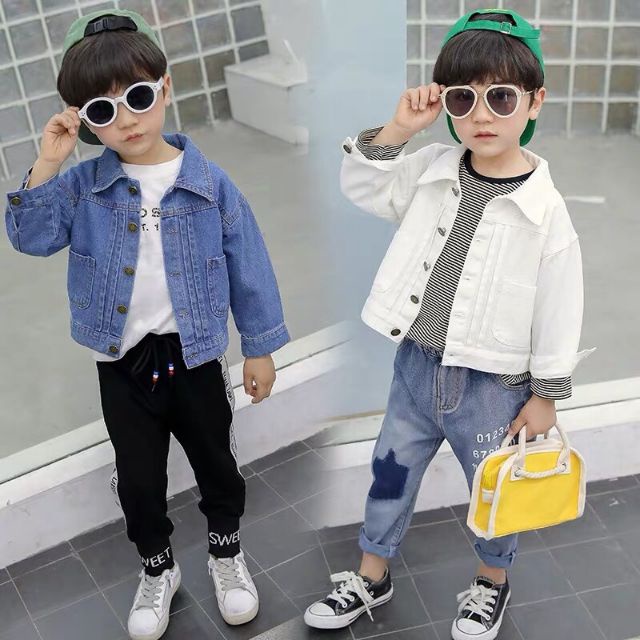 Áo khoác bò hình Mặt Cún cho bé 10-21kg