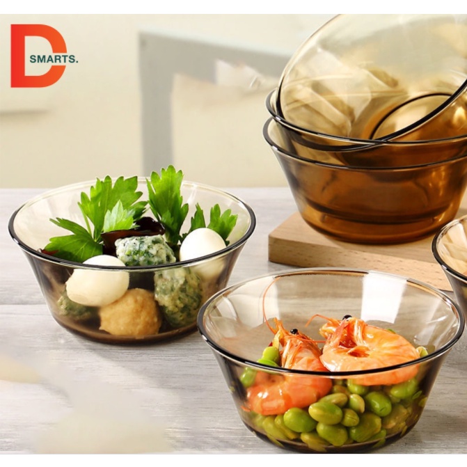PVN33106 BỘ 6 BÁT THIẾT KẾ TRONG SUỐT MÀU HỔ PHÁCH ĐẸP MÊ LY .