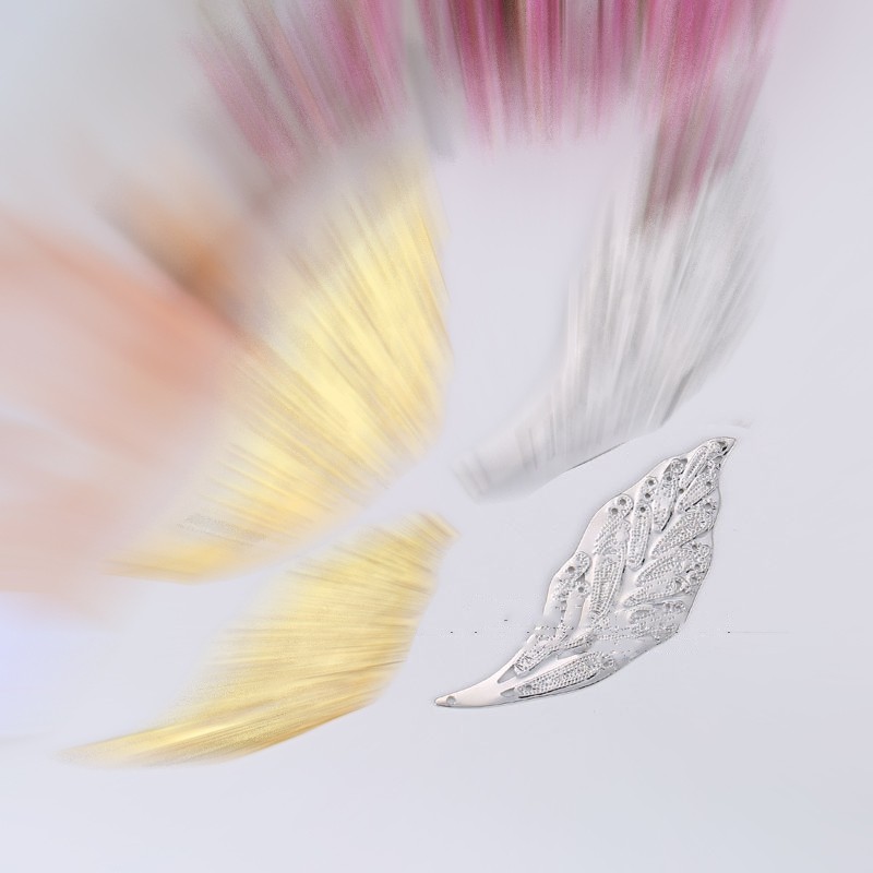 1 phiến họa tiết cánh chim làm vương miện Lolita nguyên liệu làm trâm làm trang sức cổ trang