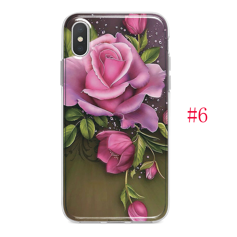 Ốp Lưng Samsung Galaxy A6 A6+ Plus A7 A8 A8+ Plus A9 2018 Vỏ Điện Thoại Silicone Mềm Bông Hoa