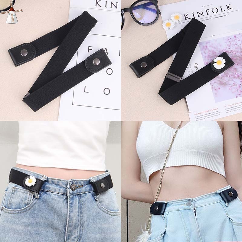 Thắt Lưng Co Giãn Không Đường May Dễ Phối Đồ Thời Trang Cho Nữ