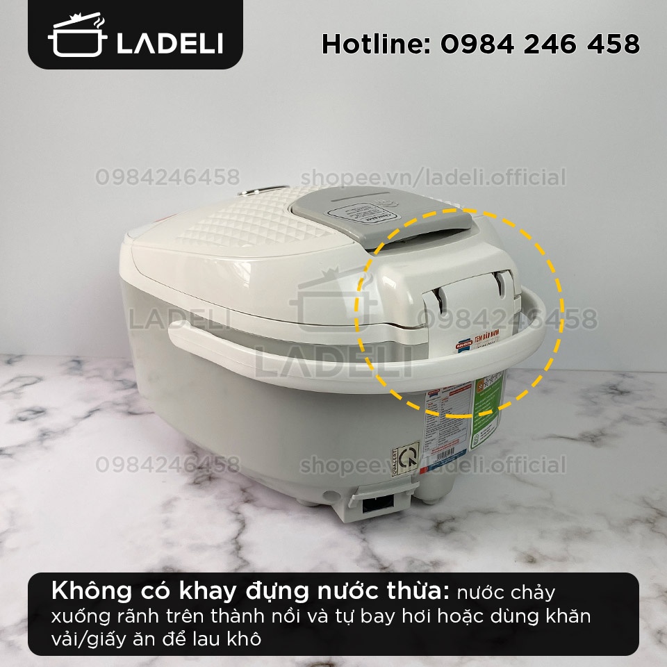 [Mã ELHADEV giảm 4% đơn 300K] Nồi cơm điện tử 1.8L SUNHOUSE SHD8906 đa năng