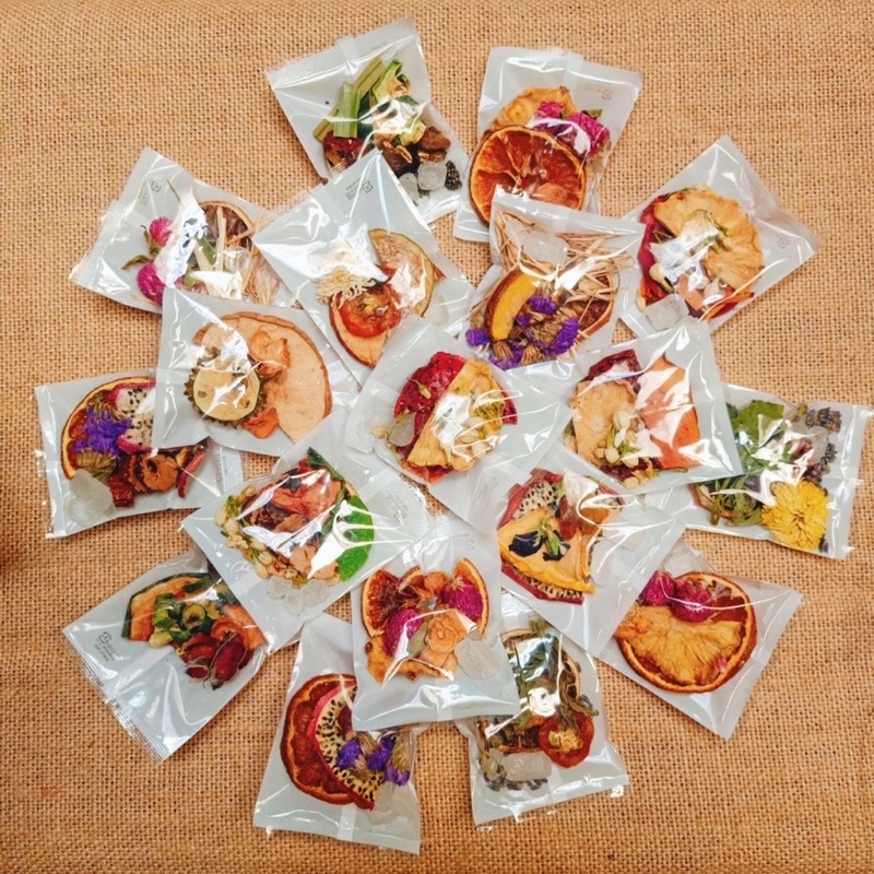 Trà detox hoa quả sấy khô dưỡng da, giảm cân + đường phèn