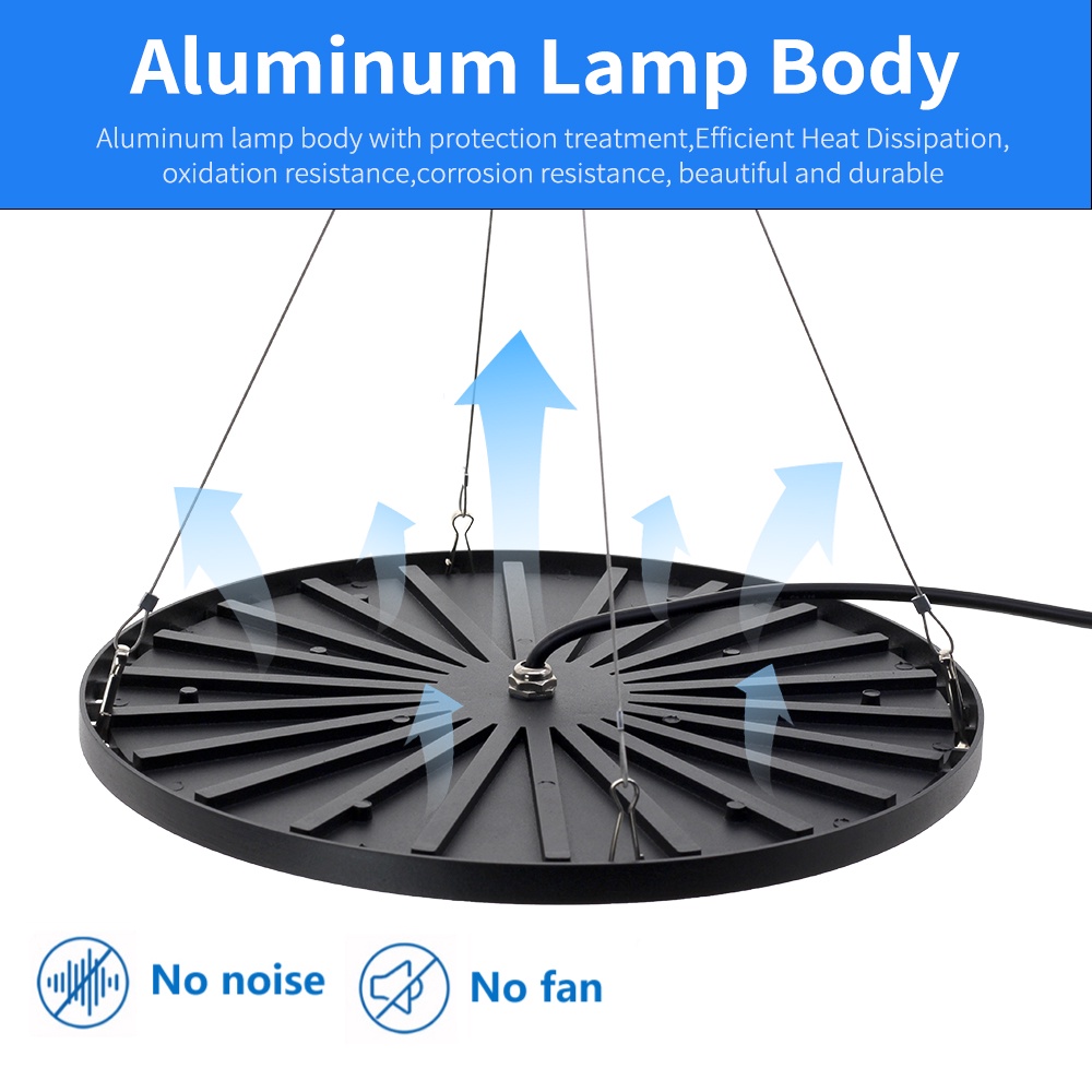 Đèn LED UFO 70W 100W 150W Ánh Sáng Trắng / Trắng Ấm Chống Thấm Nước Có Phích Cắm