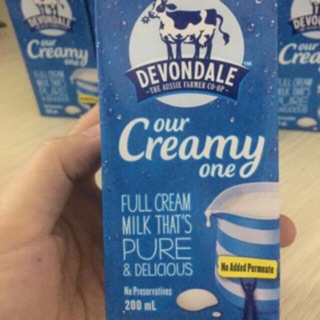 SỮA TƯƠI DEVONDALE NGUYÊN KEM 200ml