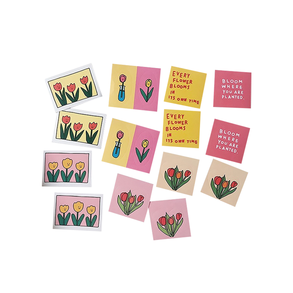 Miếng Dán Hình Hoa Tulip Dễ Thương Dùng Để Trang Trí