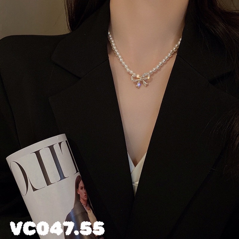 Vòng cổ hạt Ngọc phong cách sang trọng