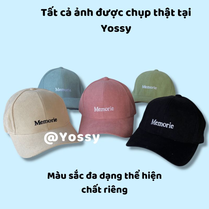 Mũ lưỡi trai Yossy thêu chữ phong cách Ulzzang ❤ Nón kết nam nữ unisex cao cấp