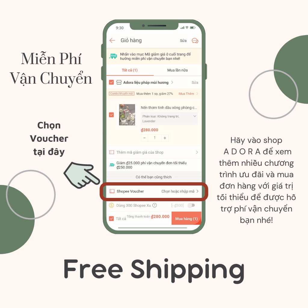 Tinh dầu xe ô tô khử mùi xe ADORA | phụ kiện ô tô dễ thương mùi thơm tinh dầu ADORA CANDLE