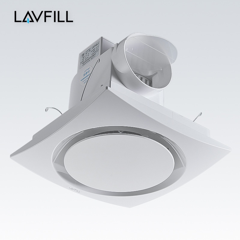 Quạt thông gió âm trần mặt phẳng dễ dàng vệ sinh lau chùi LAVFILL LFCV-16D với kích thước bề mặt 300x300mm