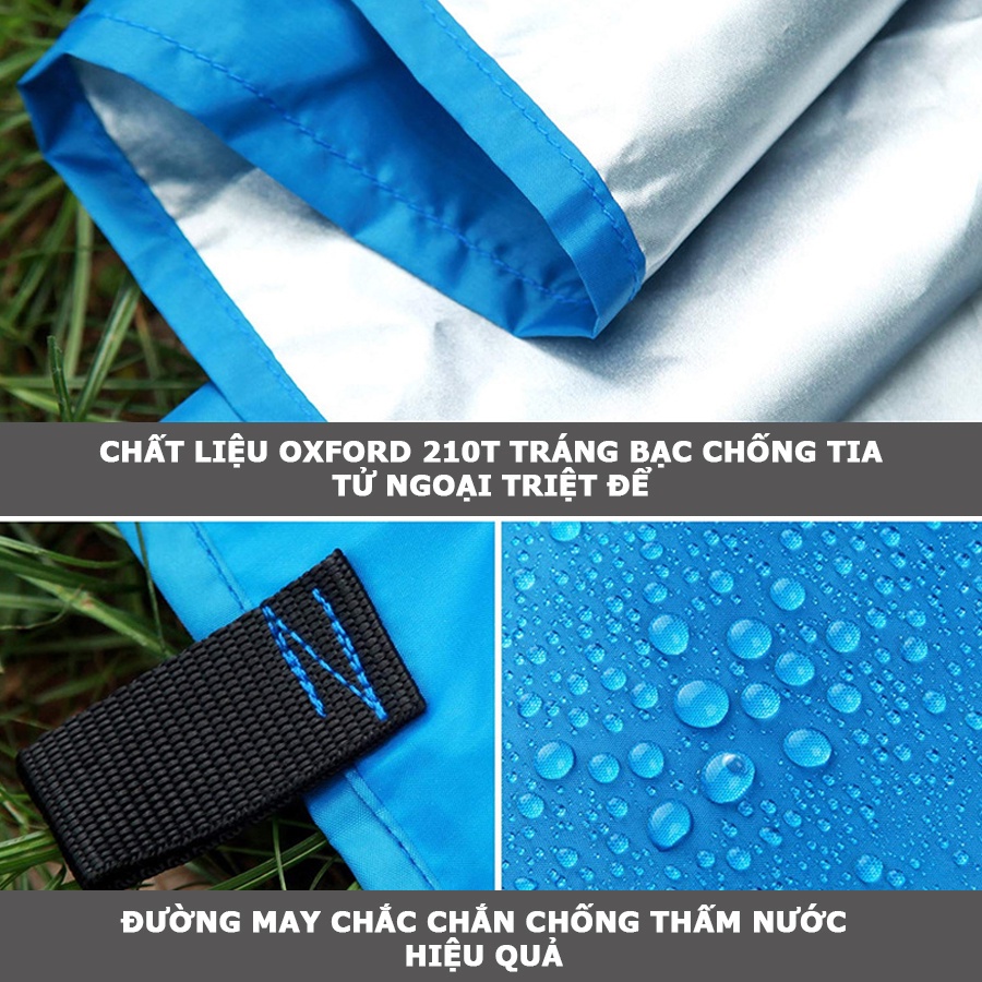 Tấm tăng/tarp lều tráng bạc chống UV dễ dàng tùy biến với nhiều kiểu setup cực tiện cho chuyến đi dã ngoại