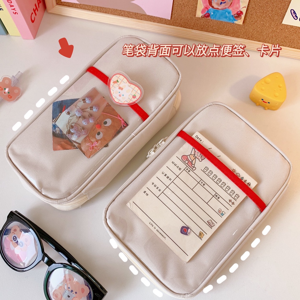 Hộp đựng bút họa tiết chú gấu phong cách Hàn