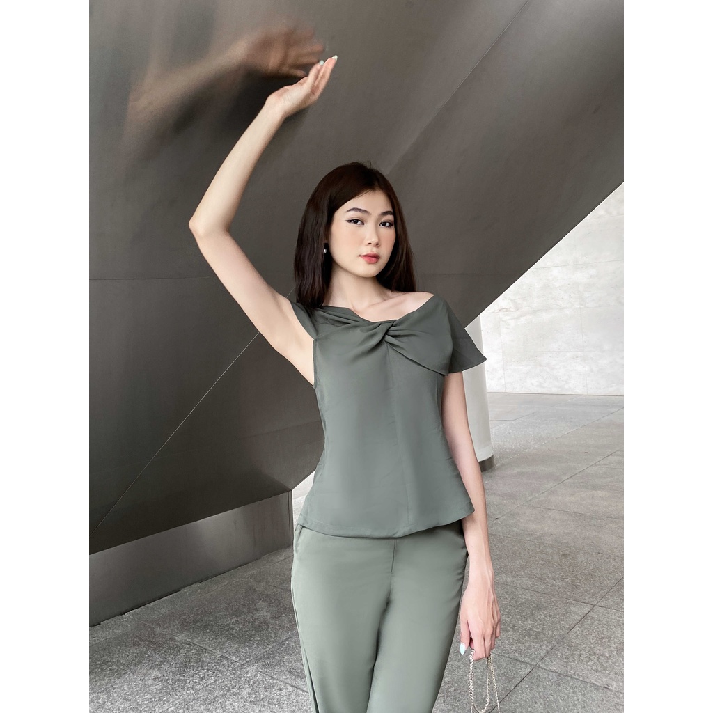 FEMEI Set quần ống suông áo kiểu CHERRY SET