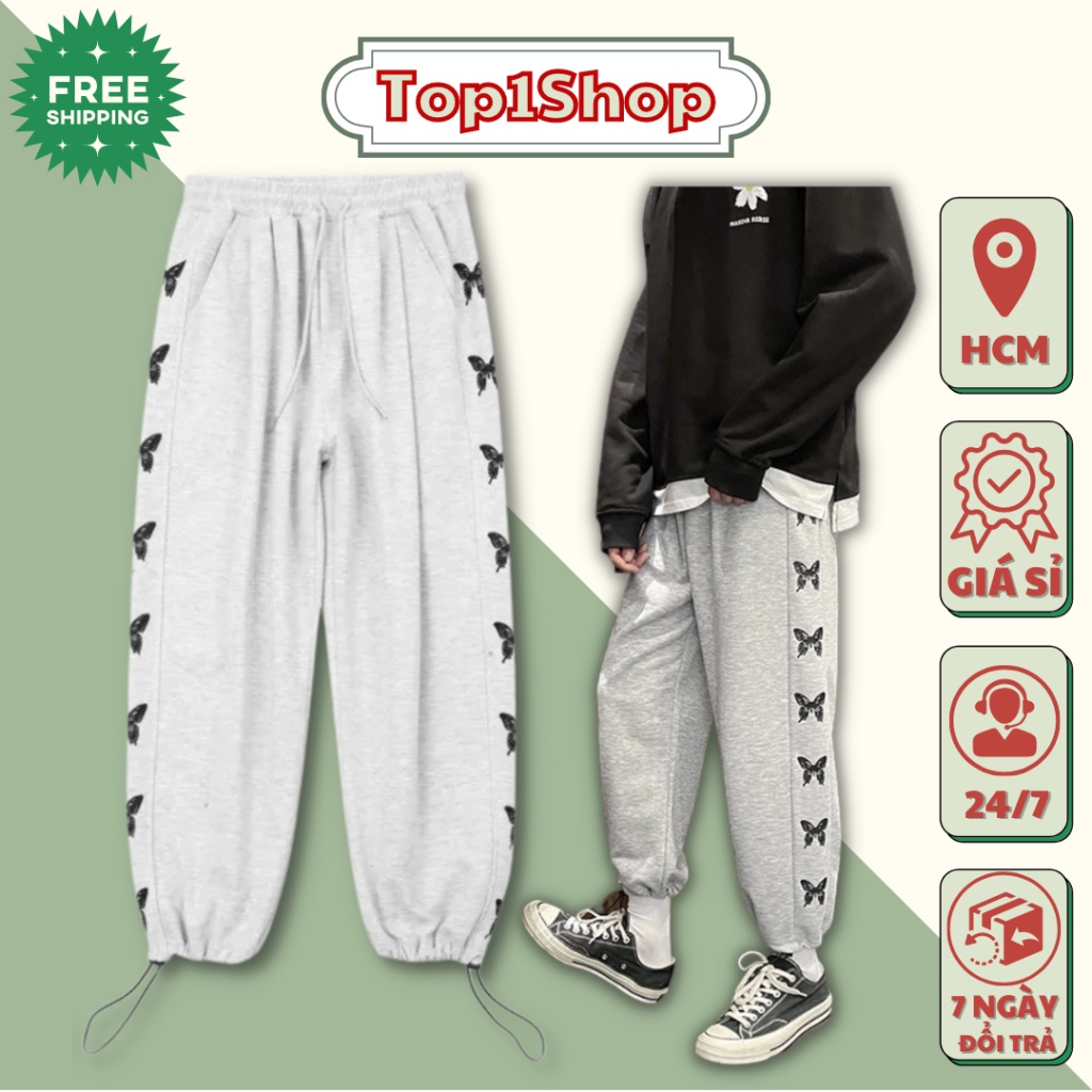 QUẦN JOGGER BƯỚM RÚT DÂY UNISEX PHONG CÁCH NHẬT BẢN