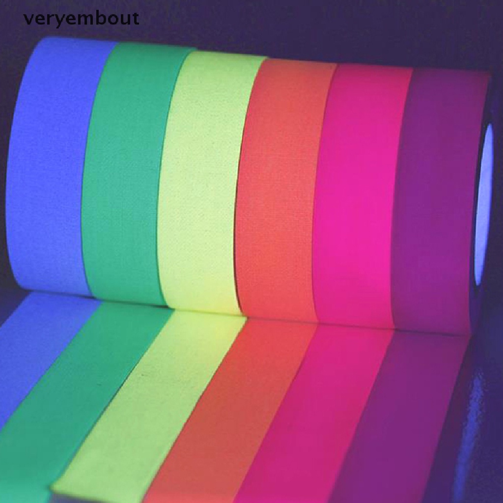6 Cuộn băng keo UV neon dạ quang phát sáng trong bóng tối
