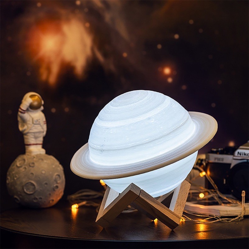 Đèn ngủ 3D sao thổ độc đáo ❤️FREESHIP❤️ Đèn ngủ mặt trăng siêu dễ thương ❤️