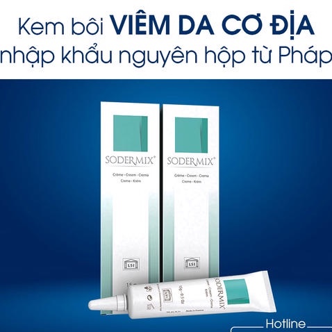Kem bôi Sodermix chuyên tràm sữa, viêm da cơ địa và sẹo từ Pháp